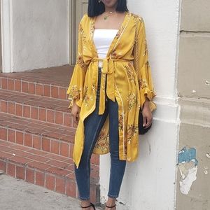 Beautiful colourful belted duster